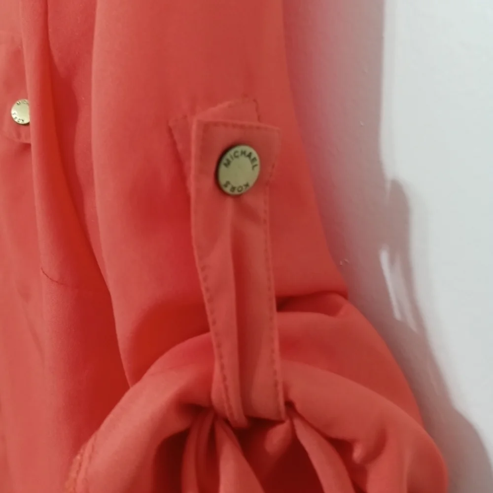 Michael Kors full zip roll tab sleeves 